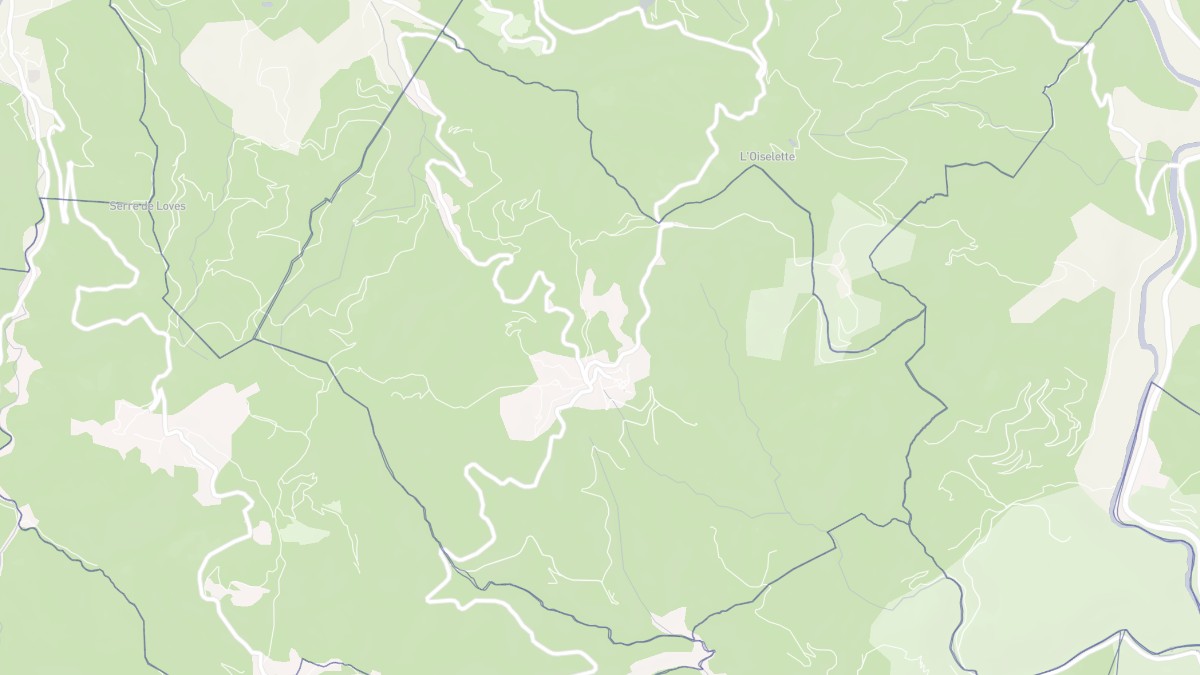 Aperçu cartographique de Saint-Bresson, centré sur la commune