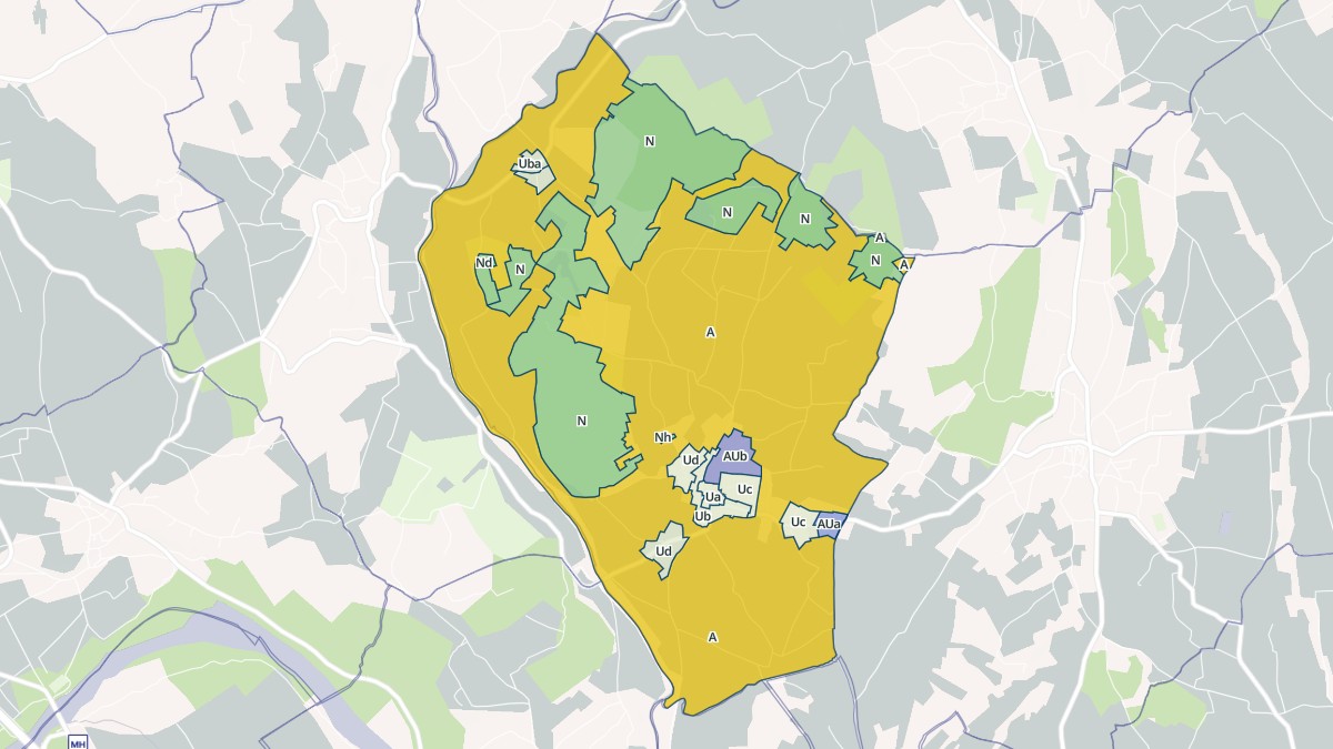 Aperçu cartographique de Saint-Césaire-de-Gauzignan, centré sur la commune