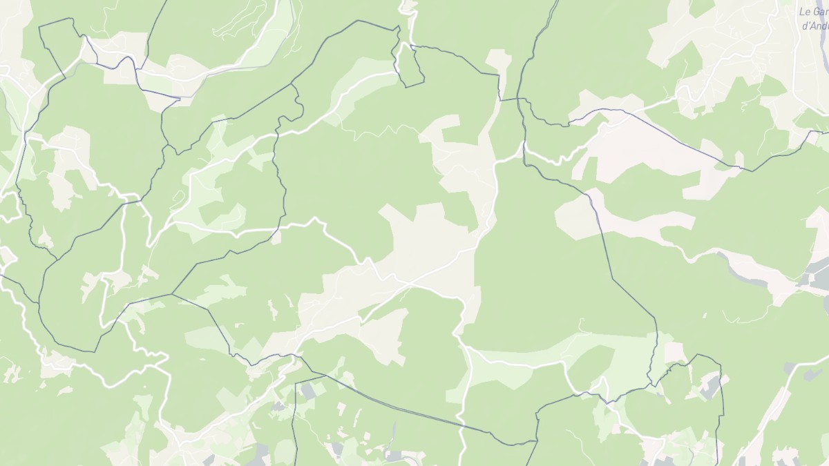 Aperçu cartographique de Saint-Félix-de-Pallières, centré sur la commune