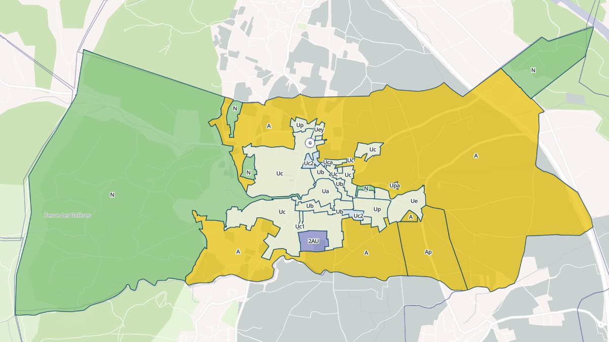 Aperçu cartographique de Saint-Geniès-de-Malgoirès, centré sur la commune