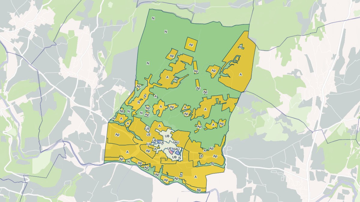 Aperçu cartographique de Saint-Gervais, centré sur la commune