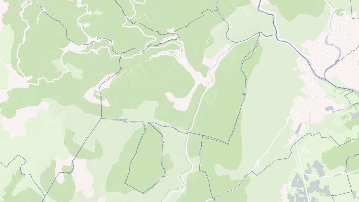 Aperçu cartographique de Saint-Laurent-le-Minier, centré sur la commune