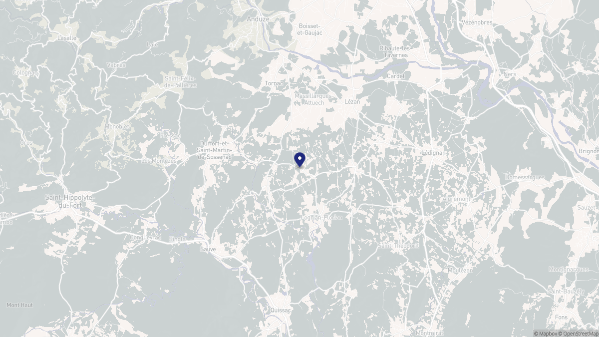 Aperçu cartographique de Saint-Nazaire-des-Gardies, centré sur la commune