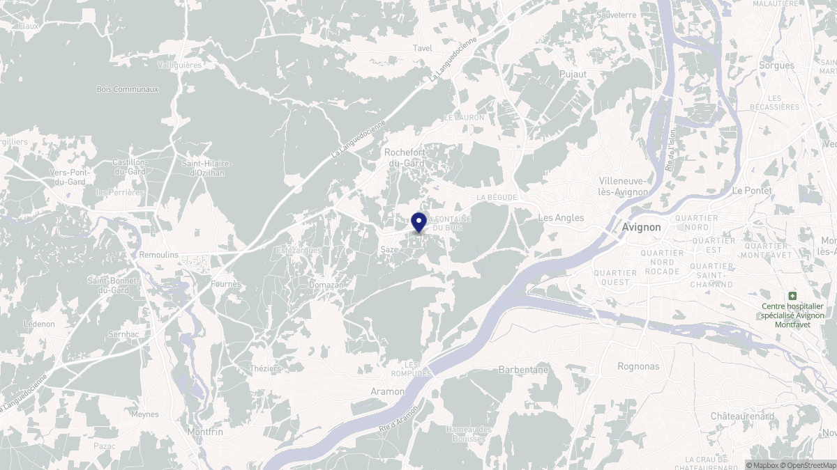 Aperçu cartographique de Saze, centré sur la commune