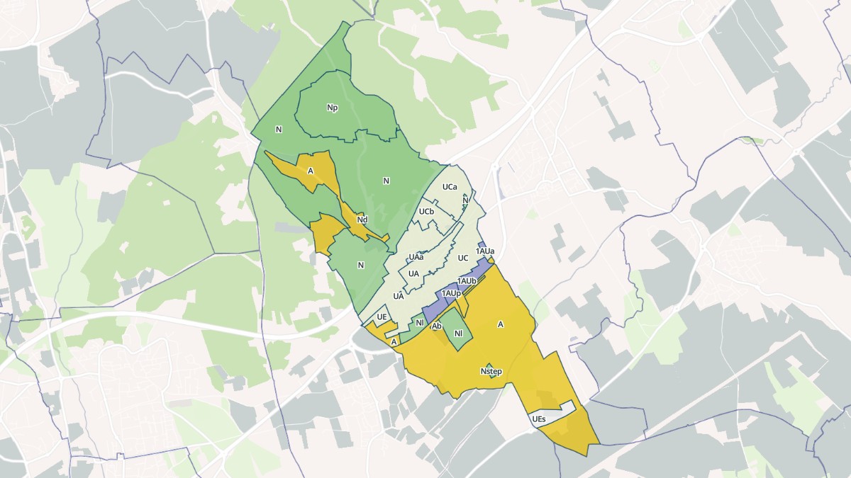 Aperçu cartographique de Uchaud, centré sur la commune