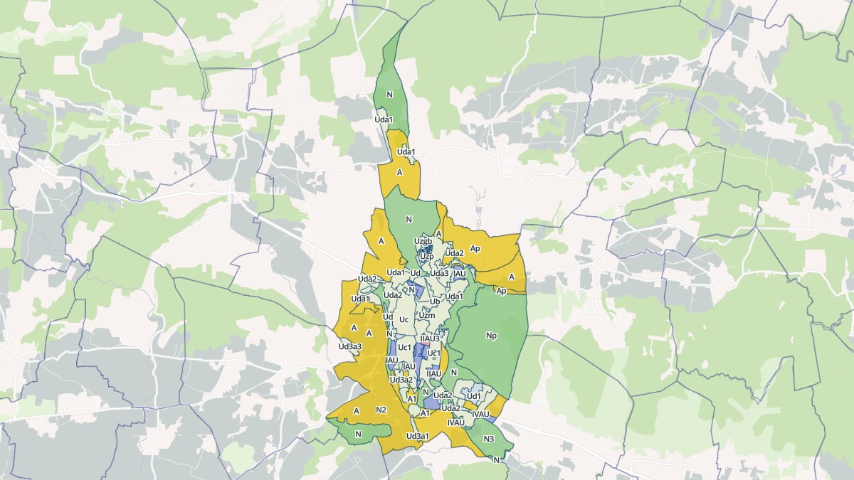 Aperçu cartographique de Uzès, centré sur la commune