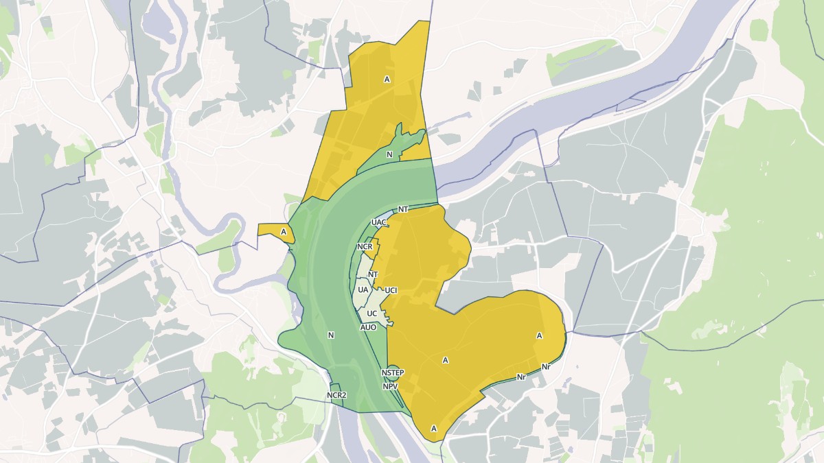 Aperçu cartographique de Vallabrègues, centré sur la commune