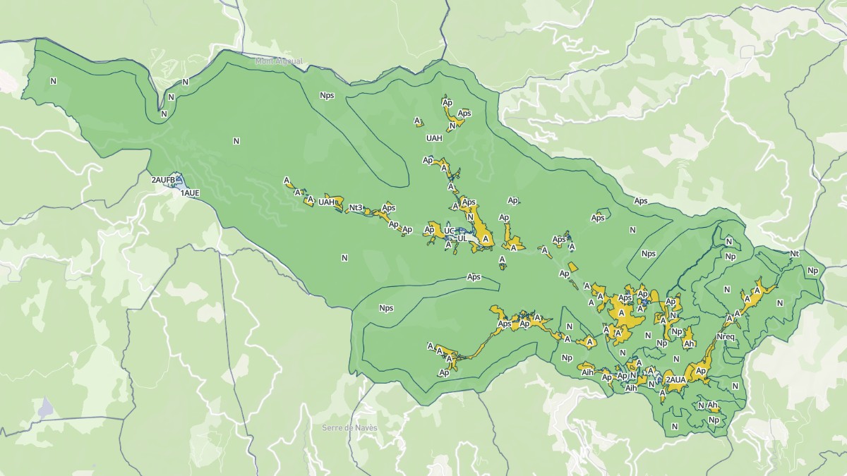 Aperçu cartographique de Val-d'Aigoual, centré sur la commune