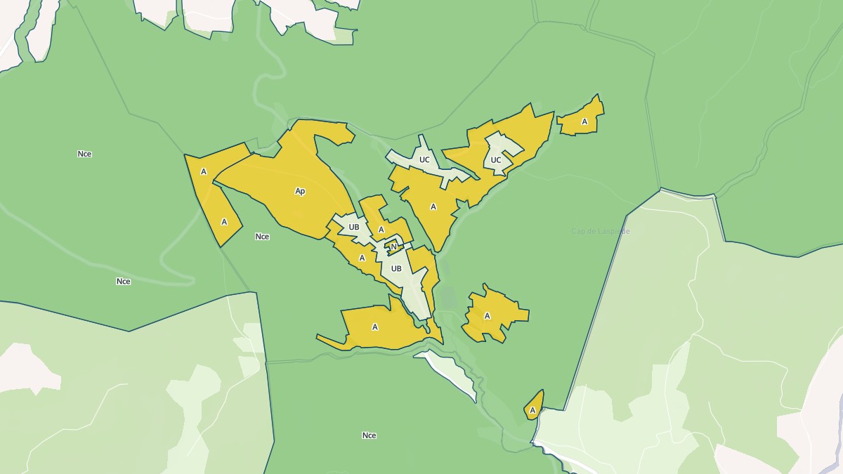 Aperçu cartographique de Aspret-Sarrat, centré sur la commune