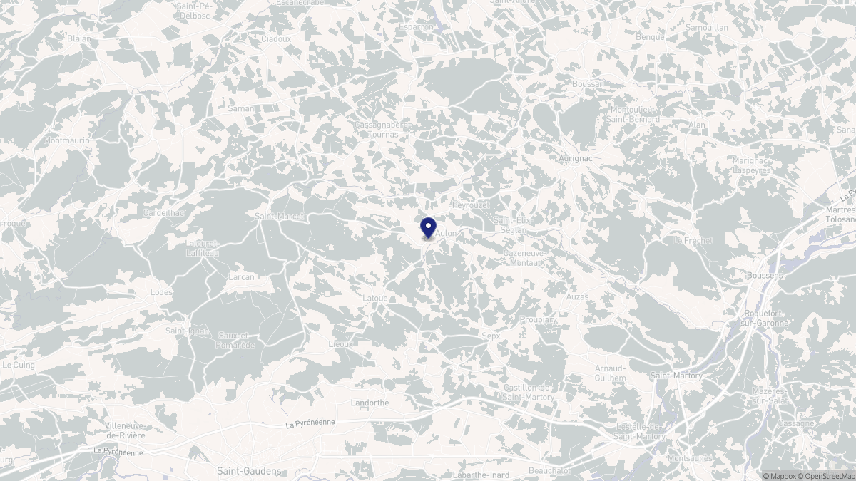 Aperçu cartographique de Aulon, centré sur la commune