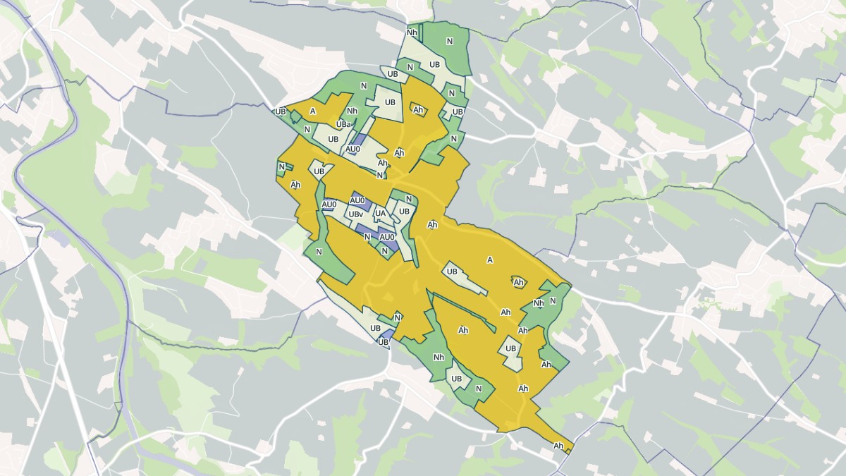 Aperçu cartographique de Aureville, centré sur la commune