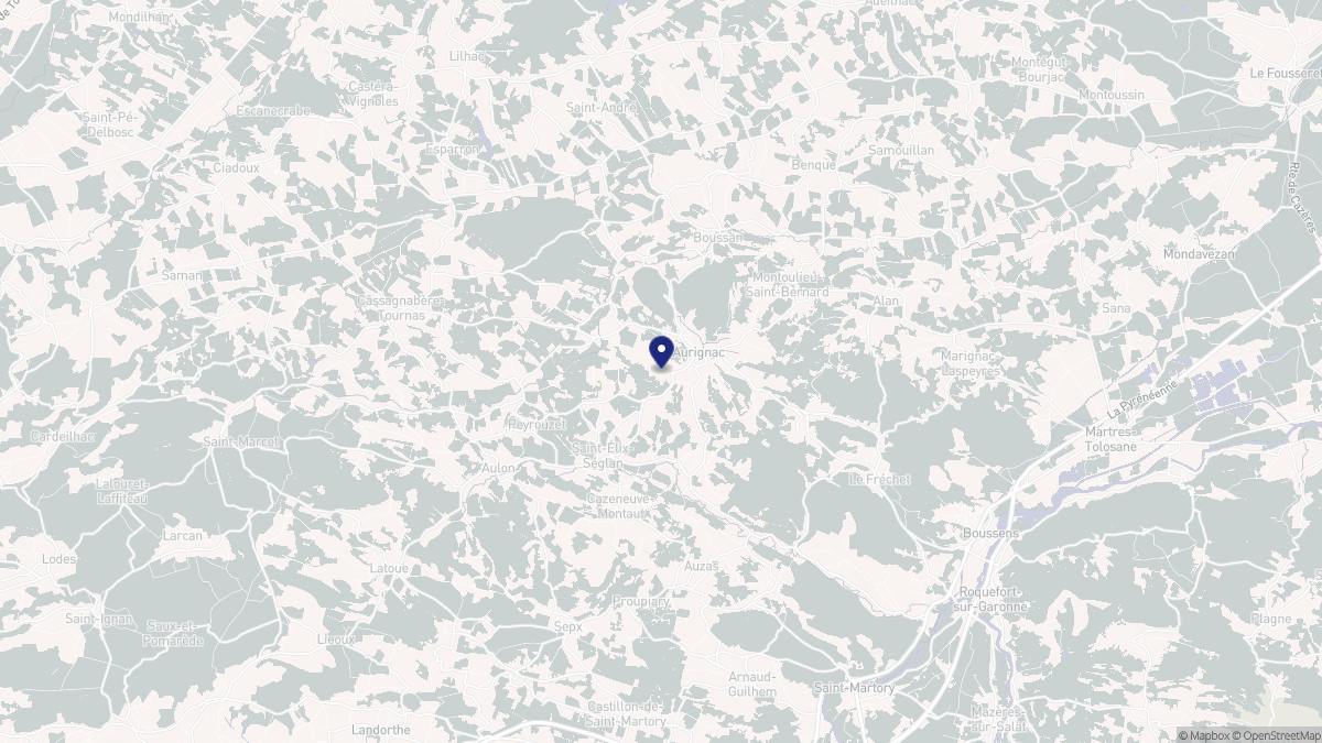 Aperçu cartographique de Aurignac, centré sur la commune