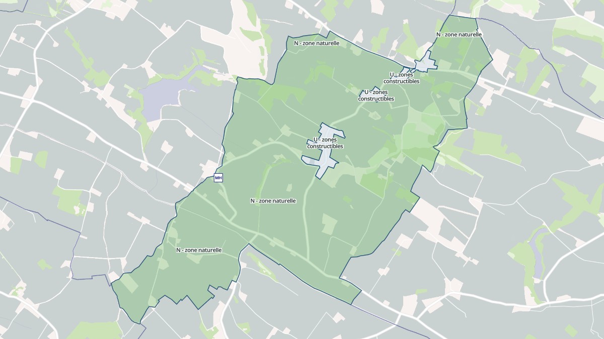 Aperçu cartographique de Aurin, centré sur la commune