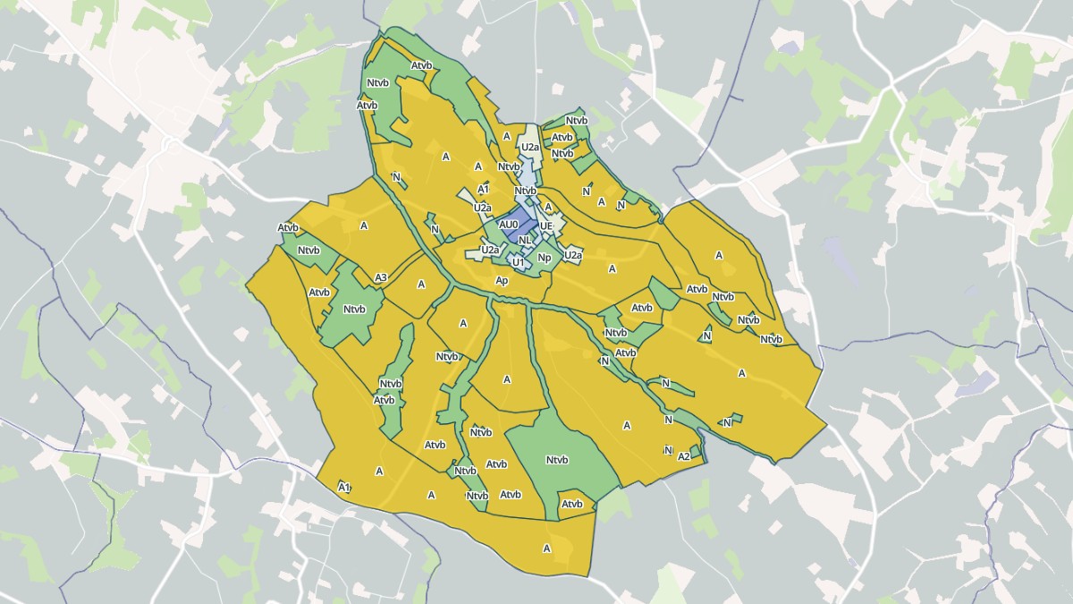 Aperçu cartographique de Azas, centré sur la commune