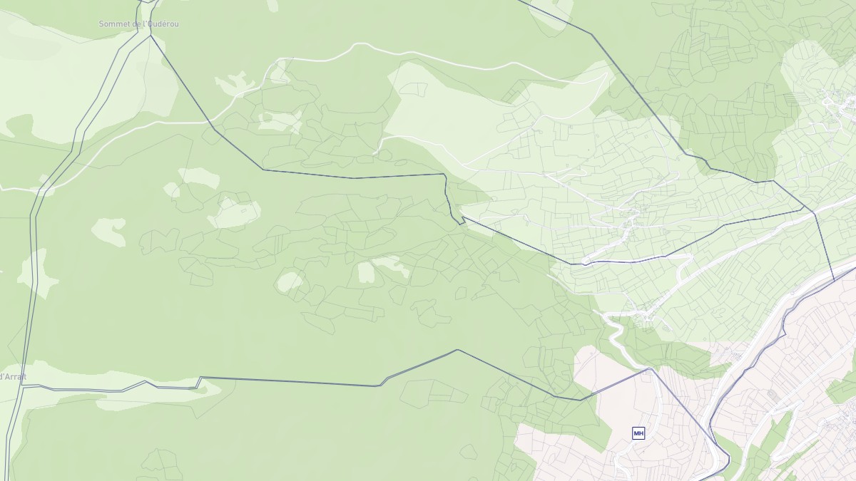 Aperçu cartographique de Bachos, centré sur la commune