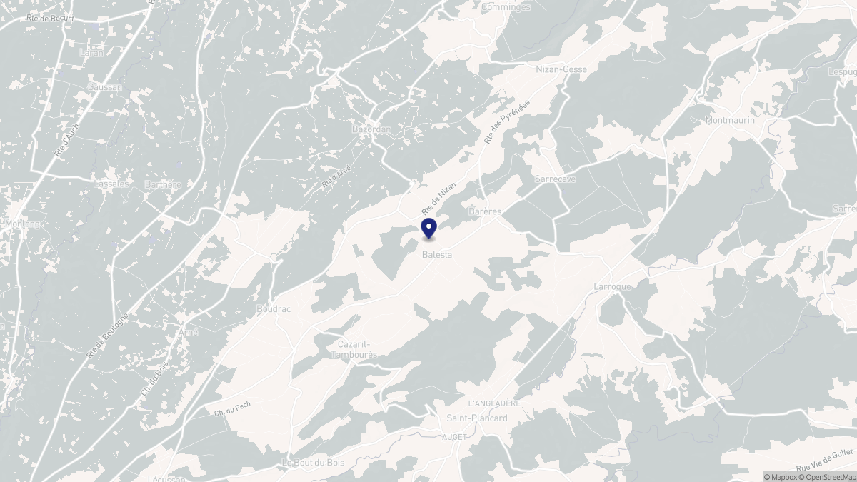 Aperçu cartographique de Balesta, centré sur la commune