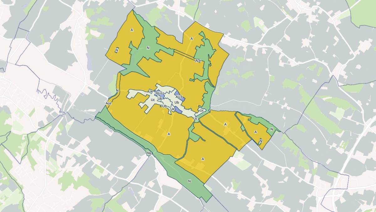 Aperçu cartographique de Bazus, centré sur la commune