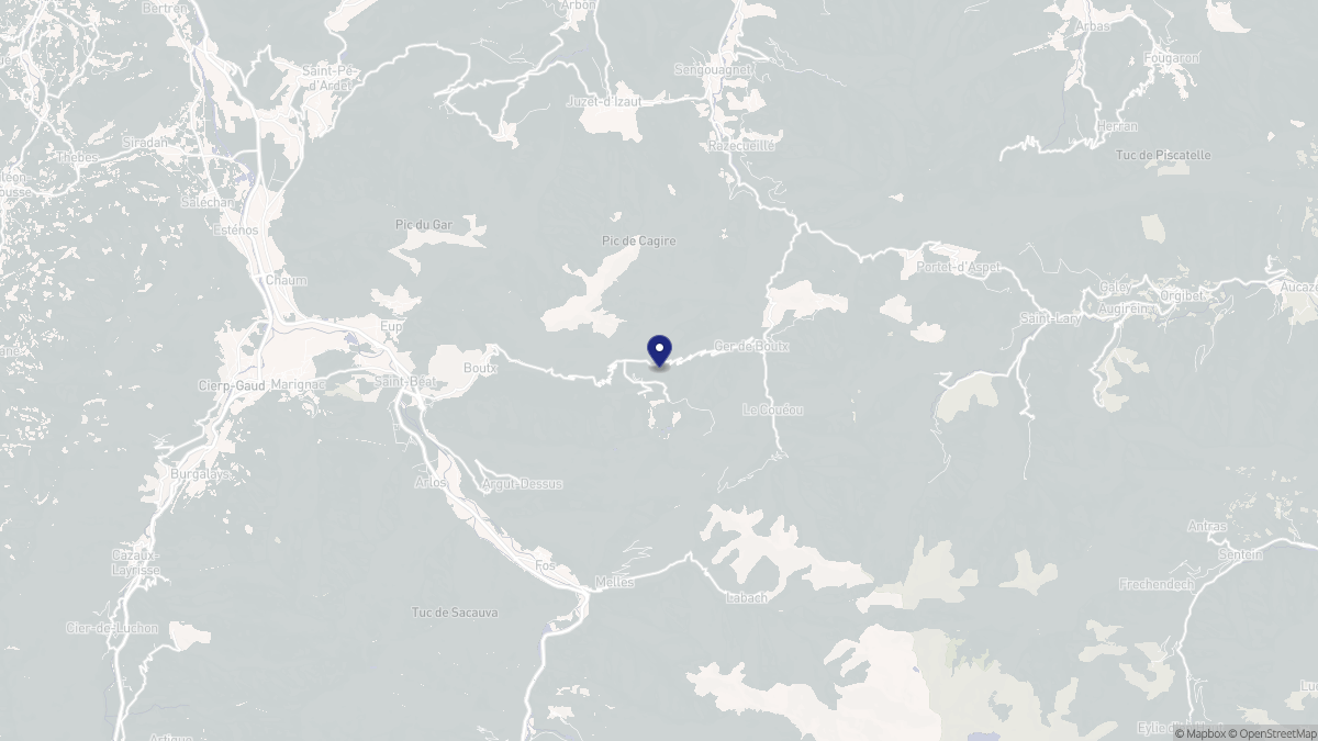 Aperçu cartographique de Boutx, centré sur la commune