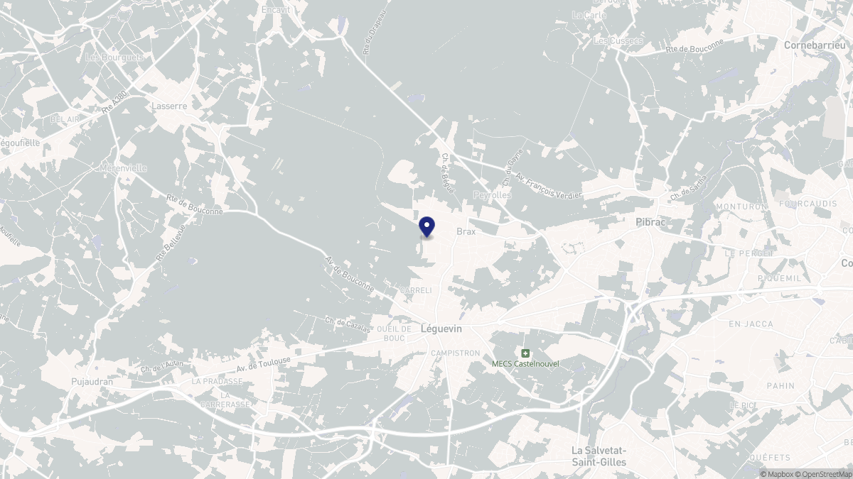 Aperçu cartographique de Brax, centré sur la commune