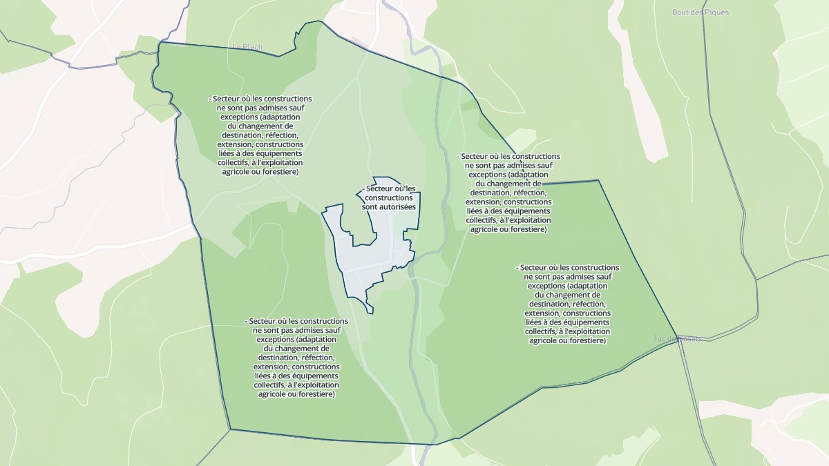 Aperçu cartographique de Cabanac-Cazaux, centré sur la commune