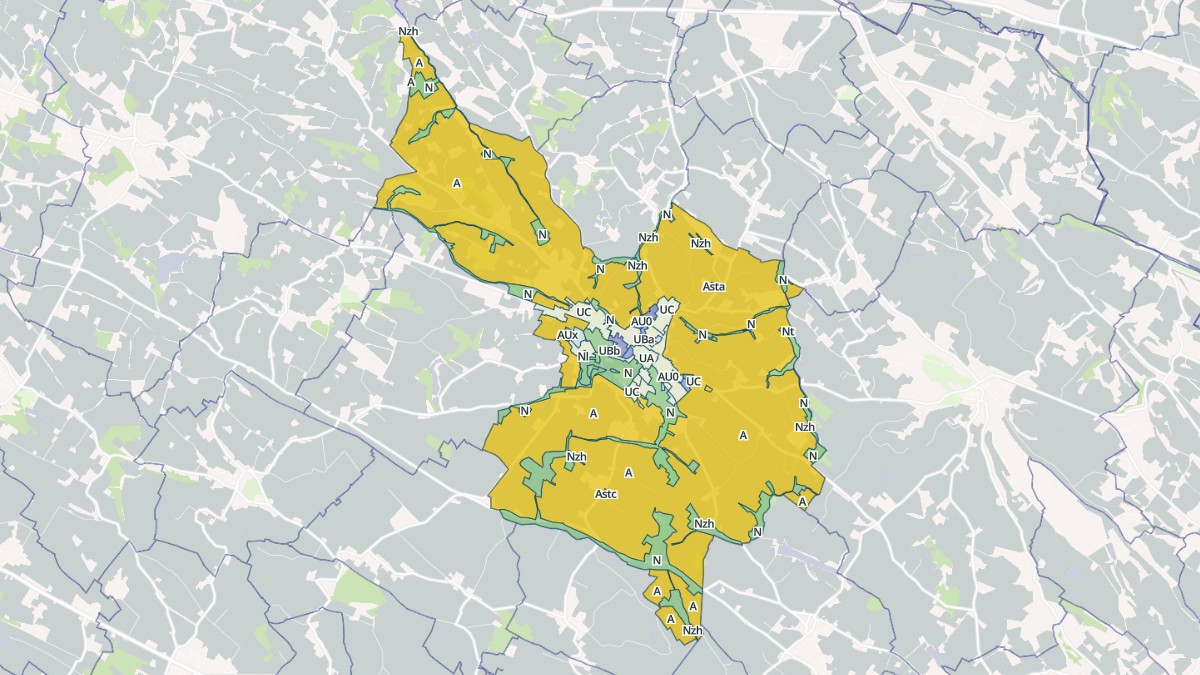Aperçu cartographique de Caraman, centré sur la commune