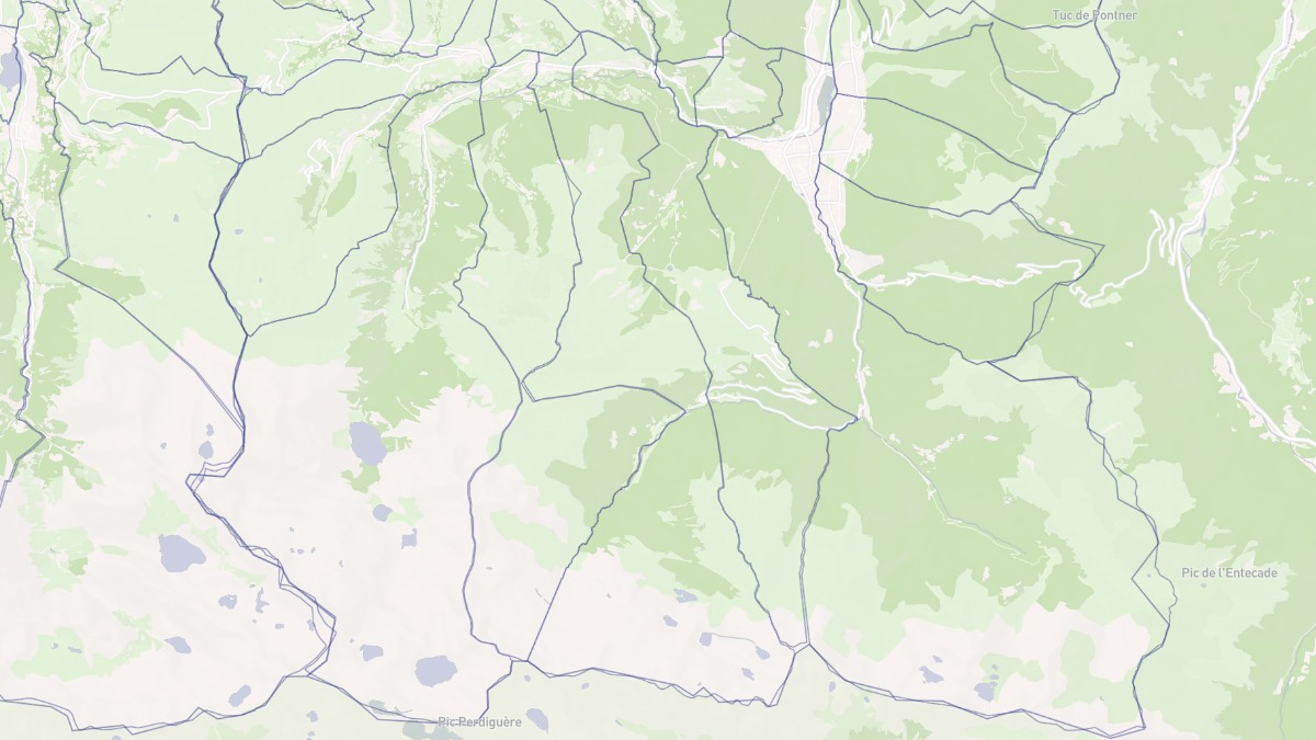 Aperçu cartographique de Castillon-de-Larboust, centré sur la commune