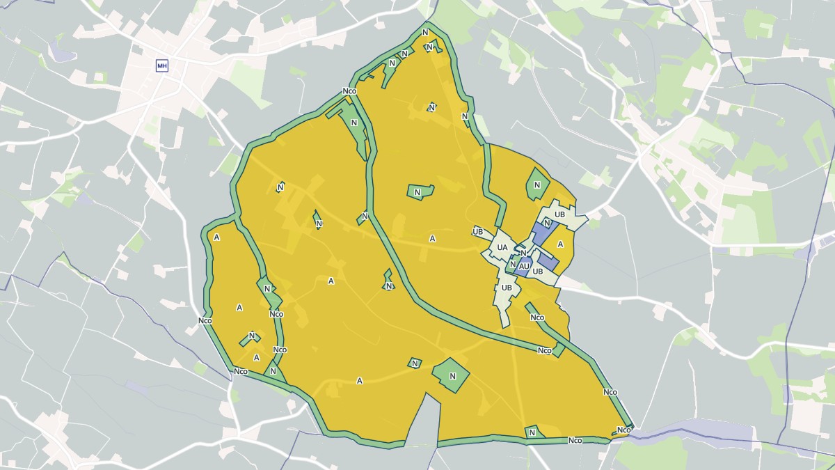 Aperçu cartographique de Caubiac, centré sur la commune
