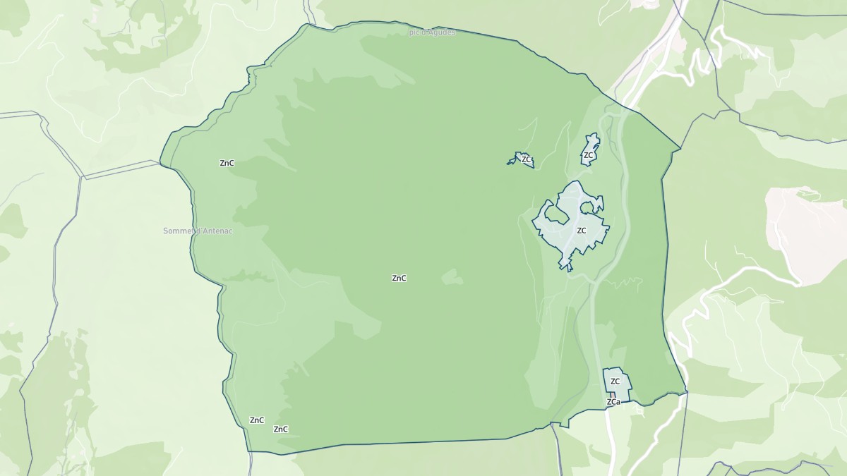 Aperçu cartographique de Cier-de-Luchon, centré sur la commune