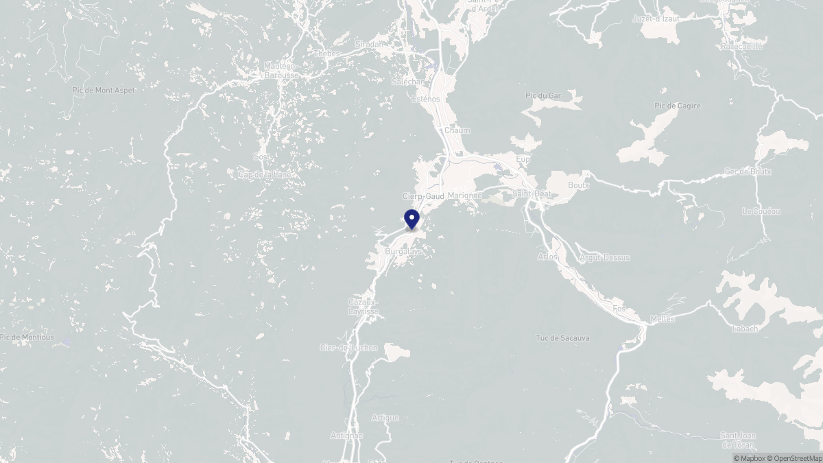 Aperçu cartographique de Cierp-Gaud, centré sur la commune
