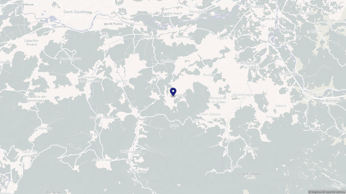 Aperçu cartographique de Estadens, centré sur la commune