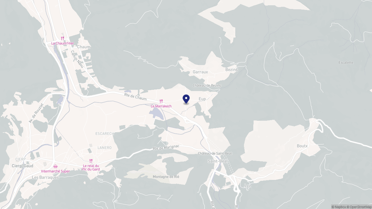 Aperçu cartographique de Eup, centré sur la commune