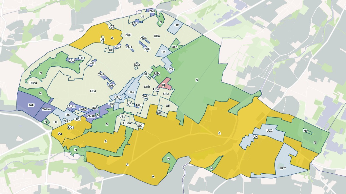 Aperçu cartographique de Fonsorbes, centré sur la commune