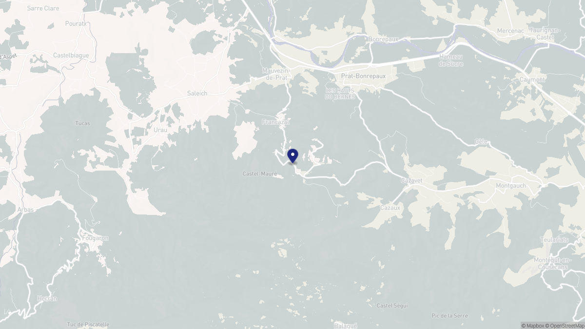 Aperçu cartographique de Francazal, centré sur la commune