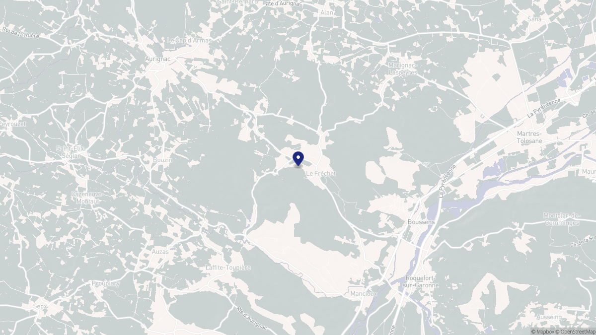 Aperçu cartographique de Le Fréchet, centré sur la commune
