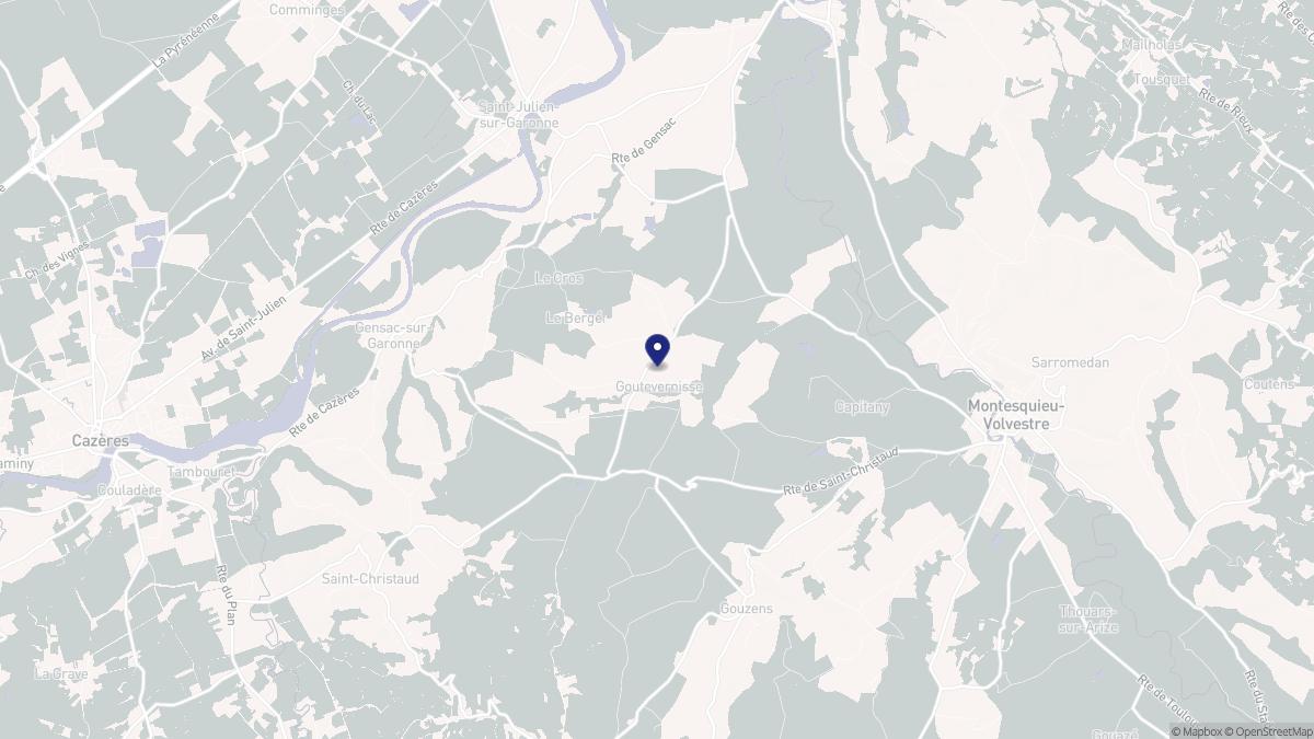 Aperçu cartographique de Goutevernisse, centré sur la commune