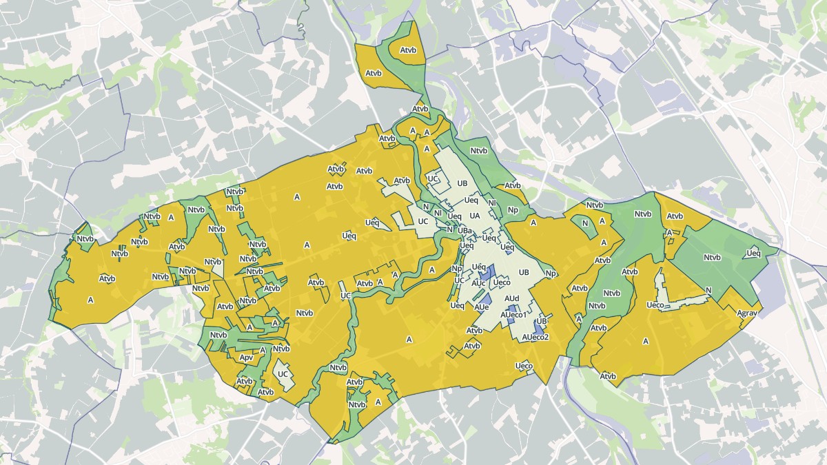 Aperçu cartographique de Grenade, centré sur la commune