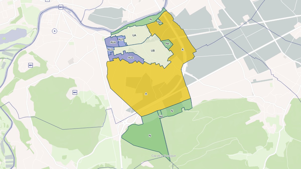 Aperçu cartographique de Huos, centré sur la commune