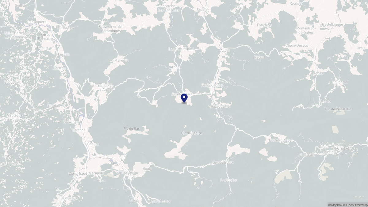 Aperçu cartographique de Juzet-d'Izaut, centré sur la commune