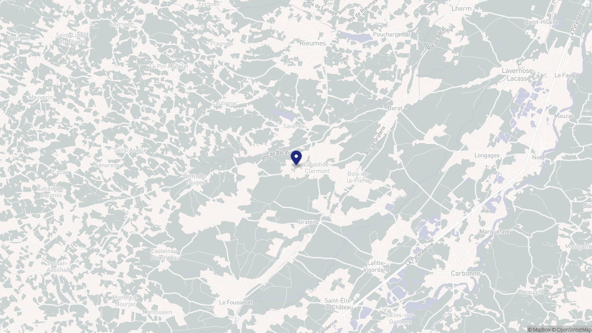 Aperçu cartographique de Labastide-Clermont, centré sur la commune