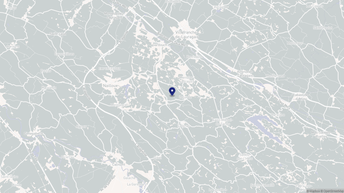 Aperçu cartographique de Lagarde, centré sur la commune