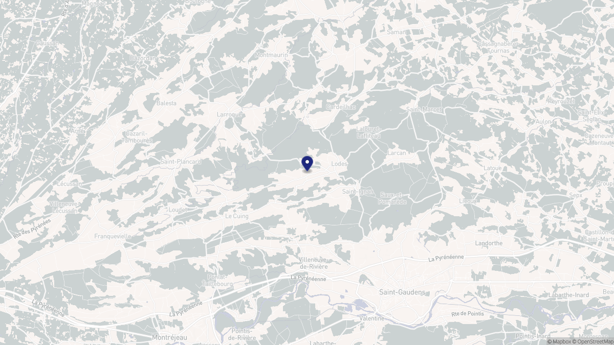 Aperçu cartographique de Lodes, centré sur la commune