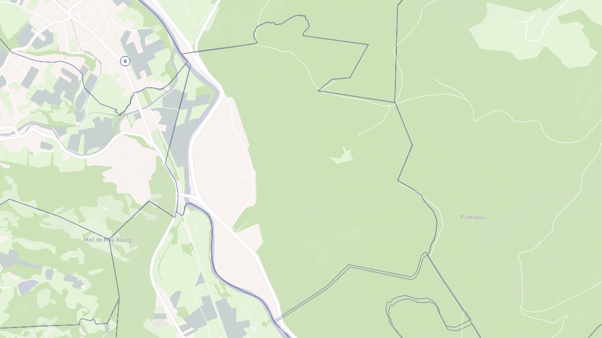 Aperçu cartographique de Luscan, centré sur la commune