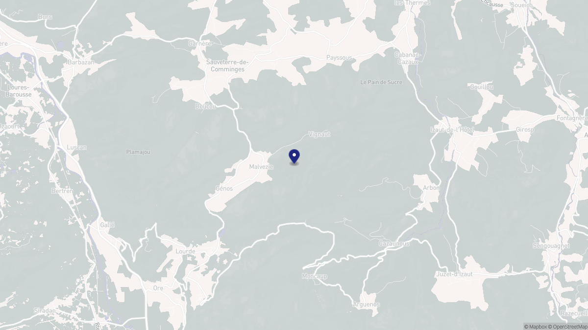Aperçu cartographique de Malvezie, centré sur la commune