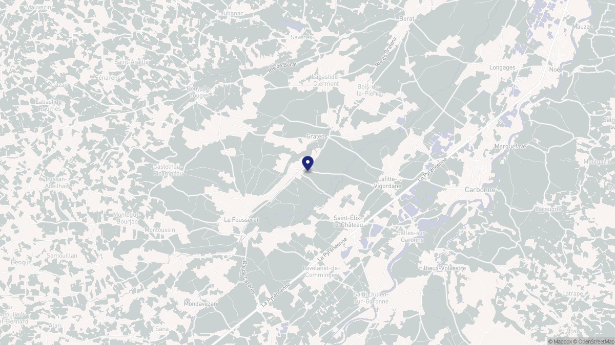 Aperçu cartographique de Marignac-Lasclares, centré sur la commune