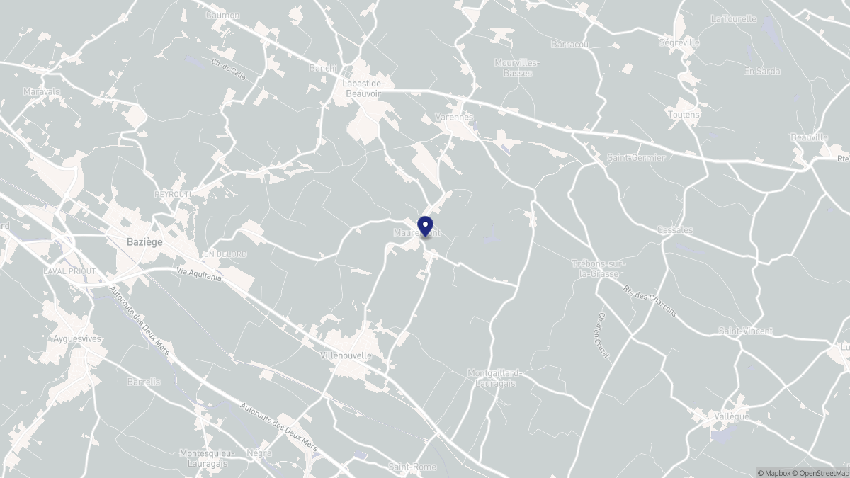 Aperçu cartographique de Mauremont, centré sur la commune