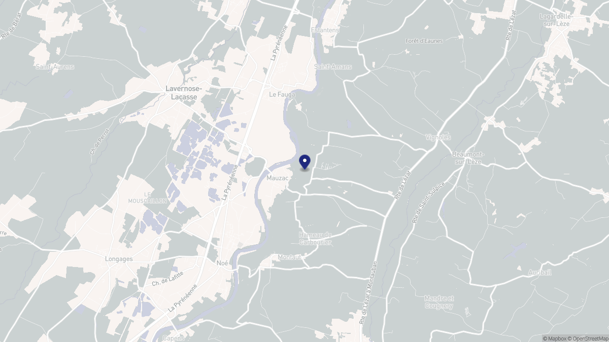 Aperçu cartographique de Mauzac, centré sur la commune