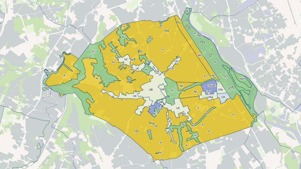 Aperçu cartographique de Merville, centré sur la commune
