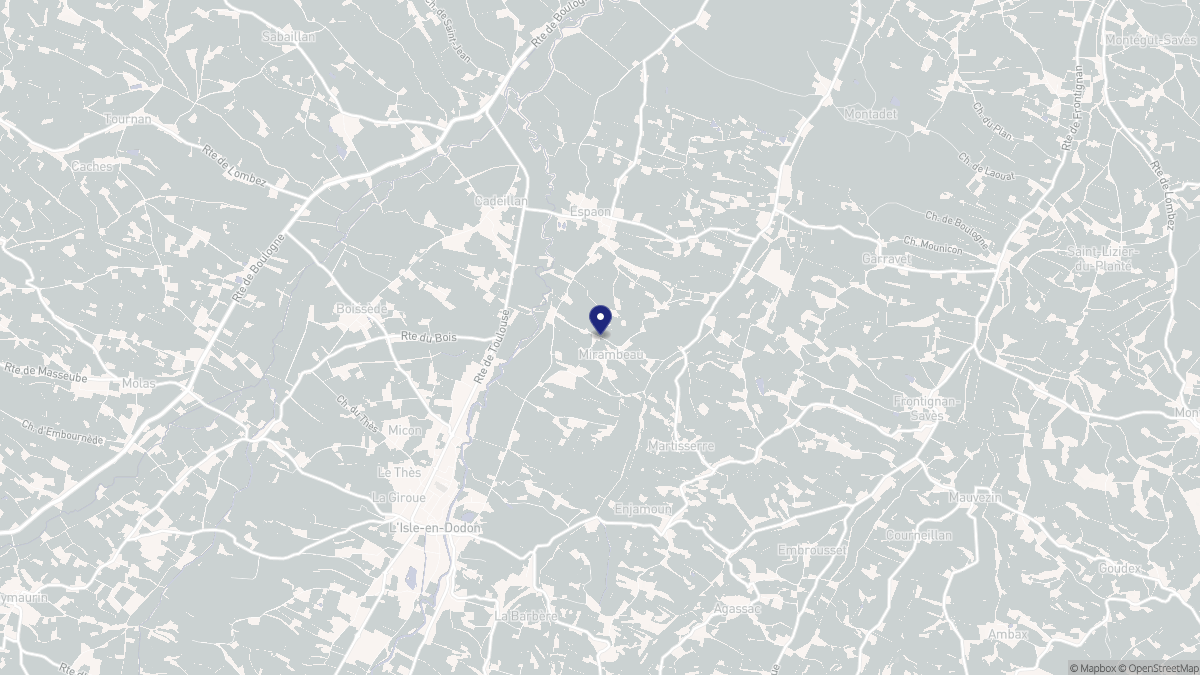 Aperçu cartographique de Mirambeau, centré sur la commune
