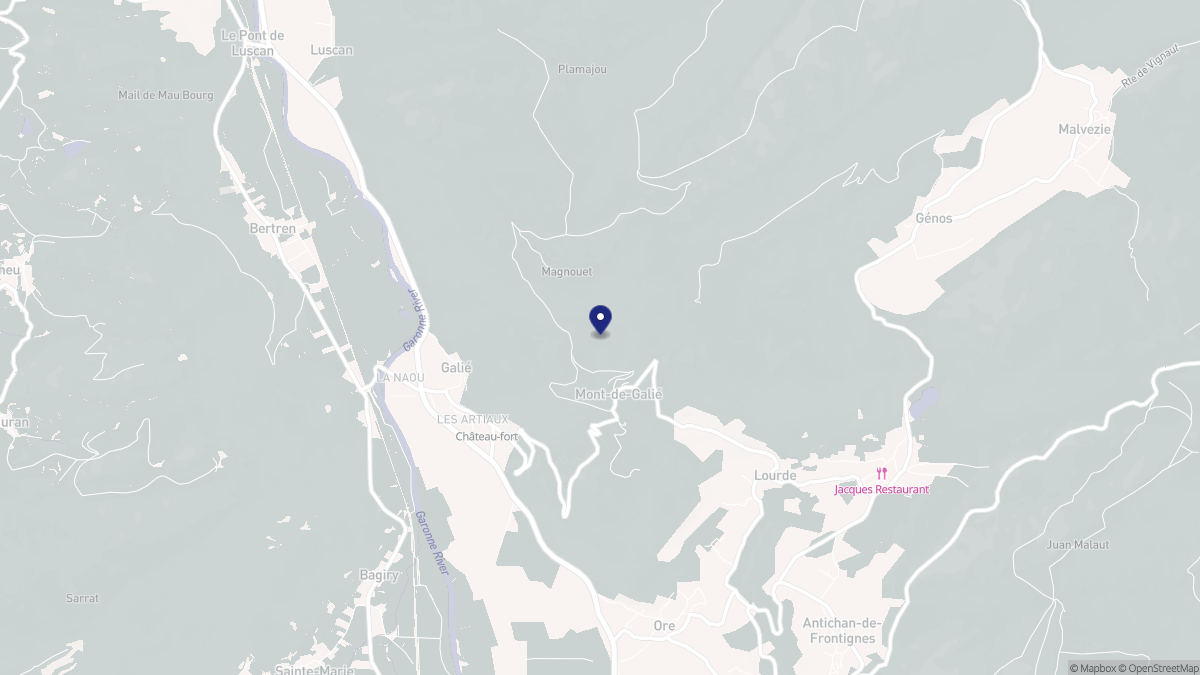 Aperçu cartographique de Mont-de-Galié, centré sur la commune