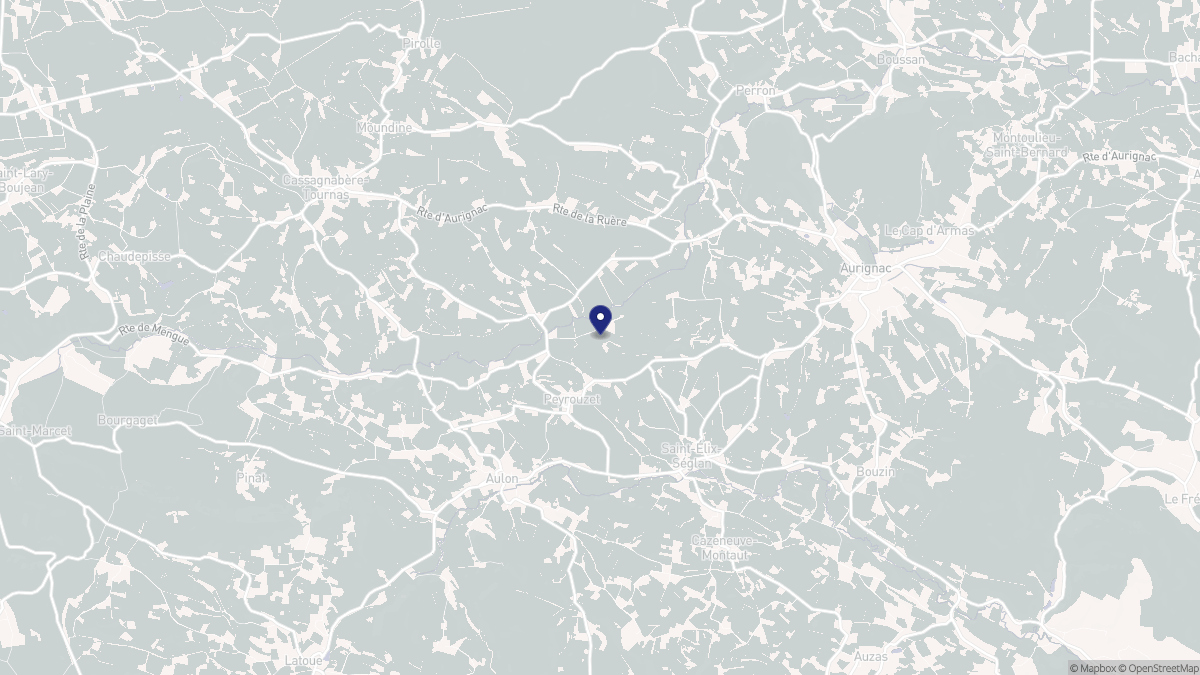 Aperçu cartographique de Peyrouzet, centré sur la commune